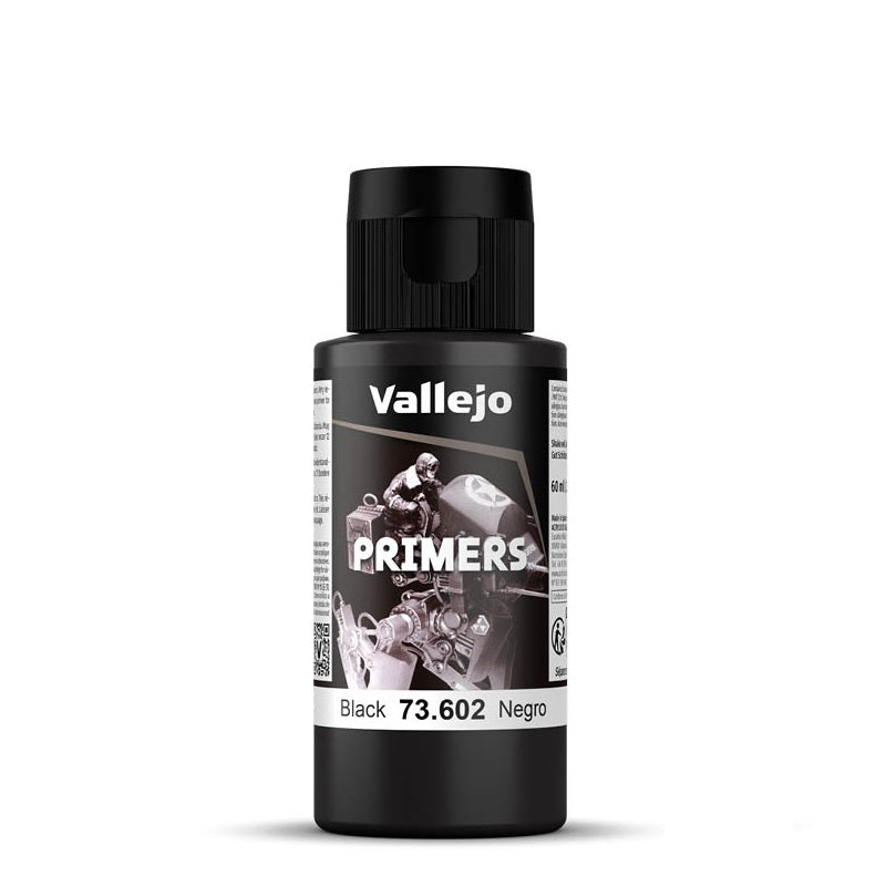 Black Surface Primer (60 ml / 2.02 fl oz), Acrylicos Vallejo