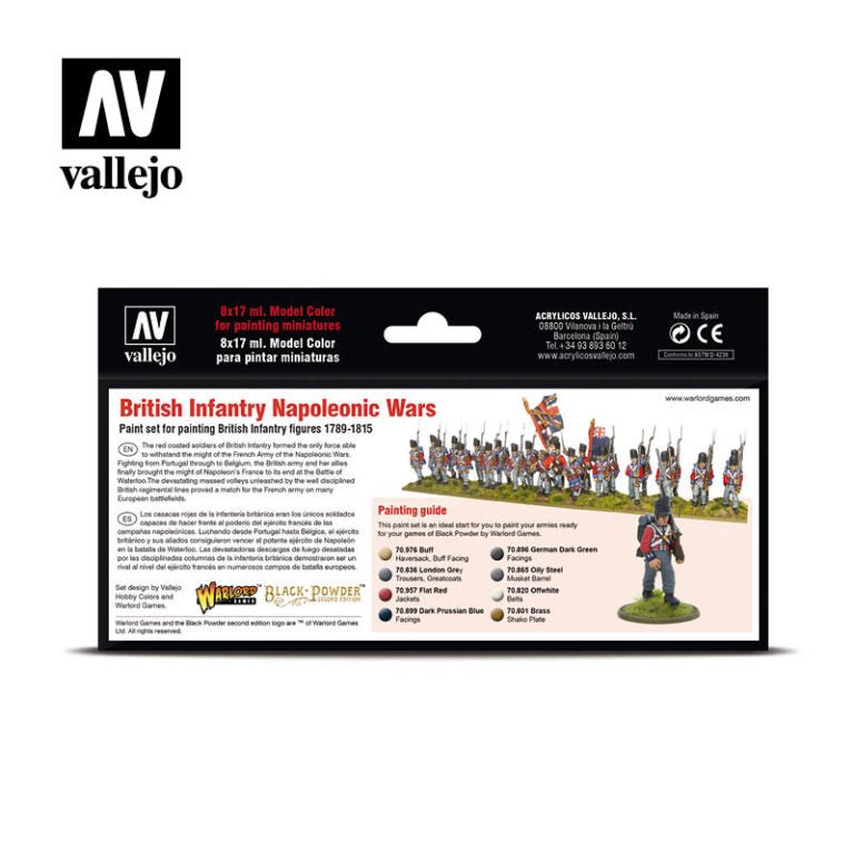 British Infantry Napoleonic Wars Warlord Games Paint Set