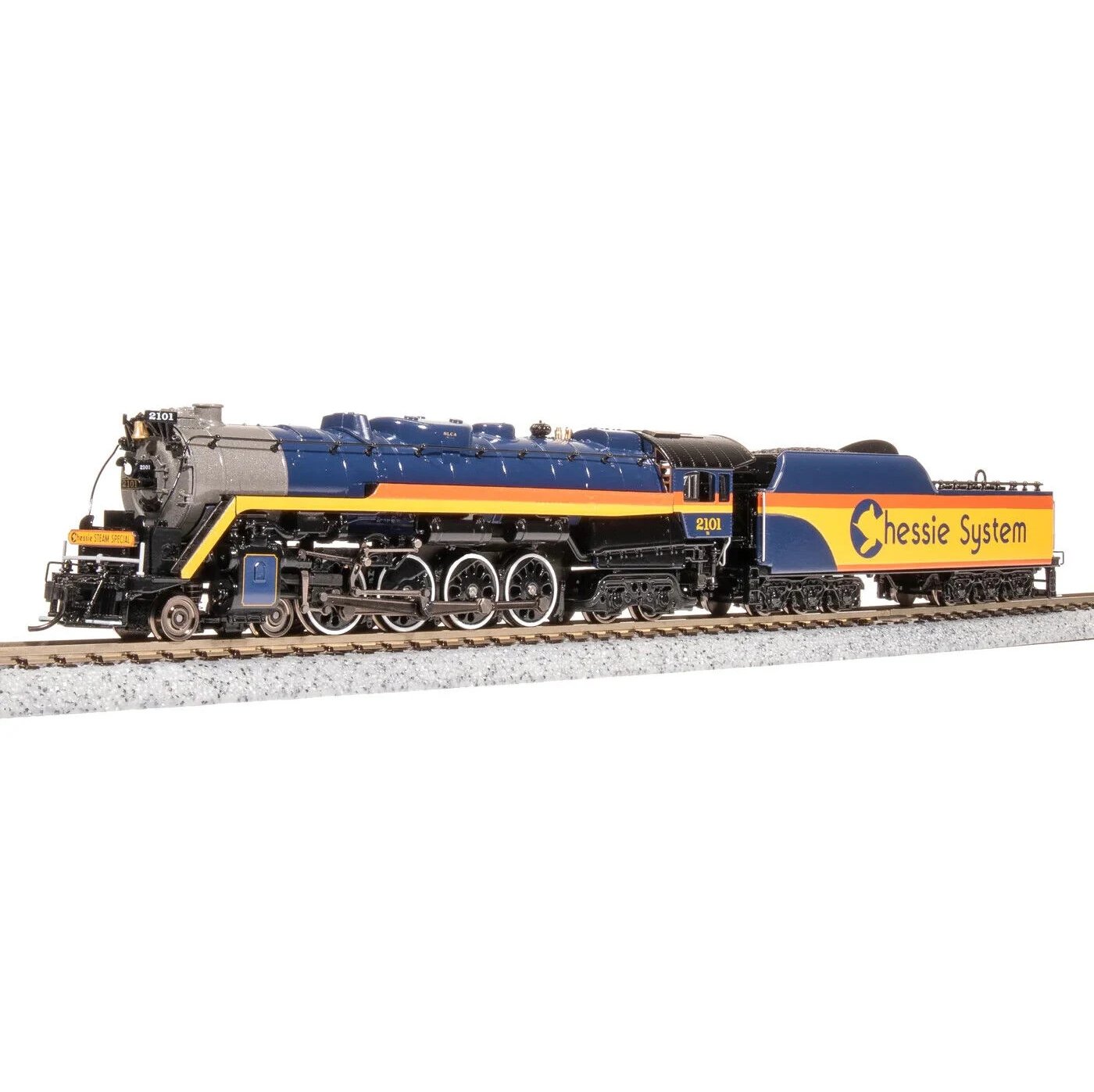 Broadway Limited T1 4 - 8 - 4 Chessie Steam Special #2101 Paragon4 Sound/DC/DCC Locomotive, N Scale