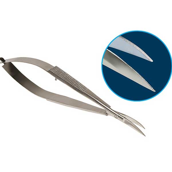 Castroviejo Curved Jaw Scissor - Micro - Mark Scissors & Shears