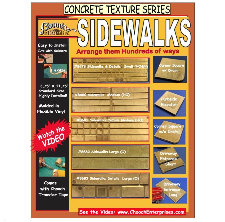Chooch Concrete Sidewalks & Details, N Scale