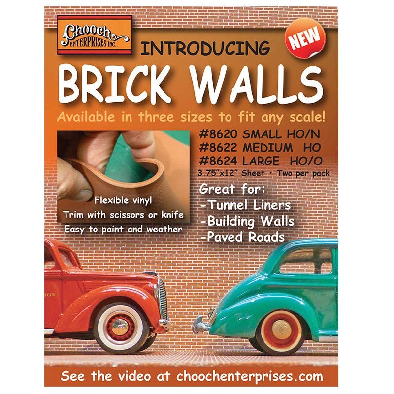 Chooch Flexible Brick Wall, Small (N/HO) - Micro - Mark Scenery