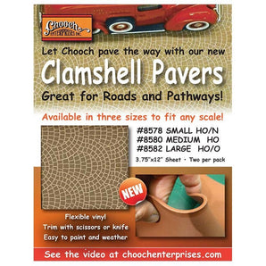 Chooch Flexible Clamshell Cobblestone Road Sheet, Large (HO/O)