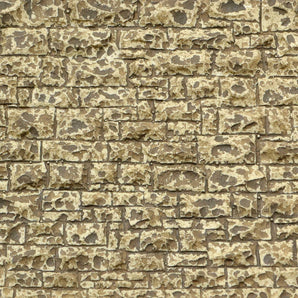 Chooch Flexible Random Stone Wall, Large, with Peel & Stick Backing, for HO & O & G Scales