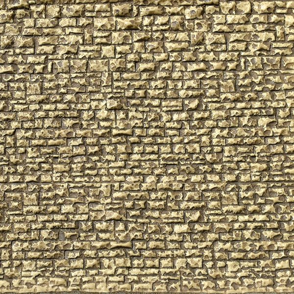 Chooch Flexible Random Stone Wall, Small, with Peel & Stick Backing, HO and N Scale - Micro - Mark Scenery