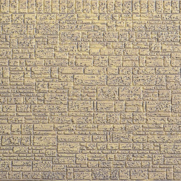Chooch Flexible Stone Block Wall, Large, with Peel & Stick Backing, HO & O Scale - Micro - Mark Scenery