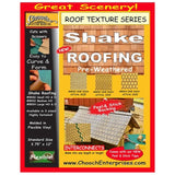 Chooch Shake Shingle Roof Sheet, Medium for HO Scale