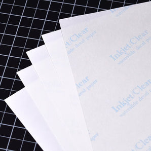 Clear On White Decal Paper Ink Jet Printers,  5 Pieces