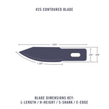 Curved Contoured Blades #25 (Pkg. of 5)