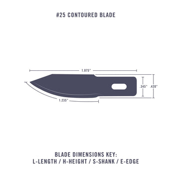 Curved Contoured Blades #25 (Pkg. of 5)