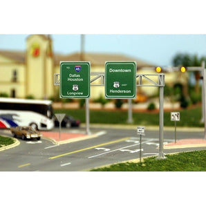 Customcuts by Summit Highway Cantilever Sign Kit (2 - Lane), HO Scale