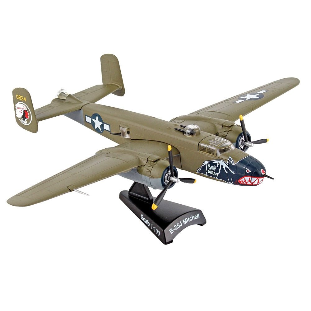 Daron "Postage Stamp" B - 25J Michell™ Betty's Dream Diecast Collectible Airplane, 1/100 Scale