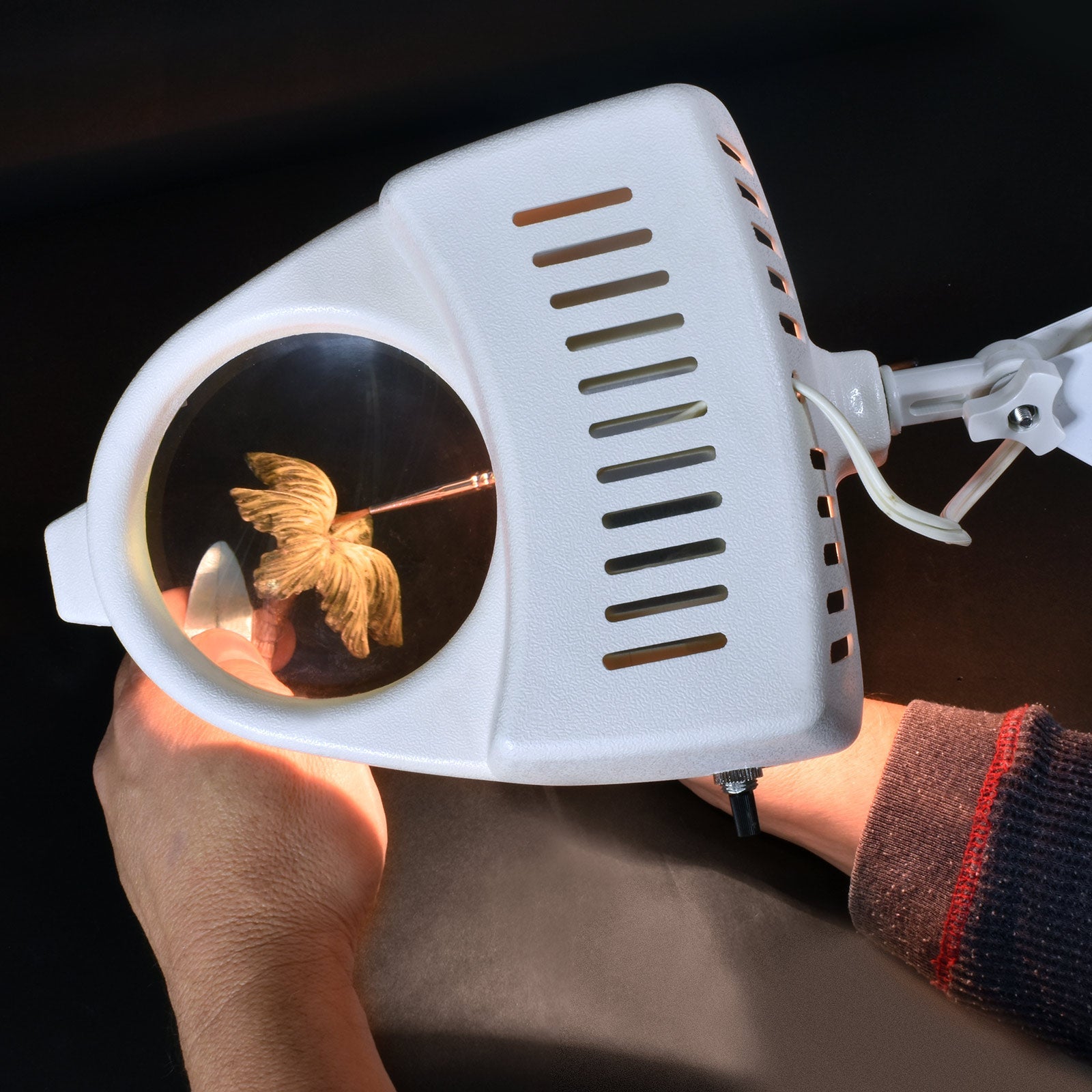 Articulated LED Lamp with Deluxe Magnifier precision light – Micro-Mark