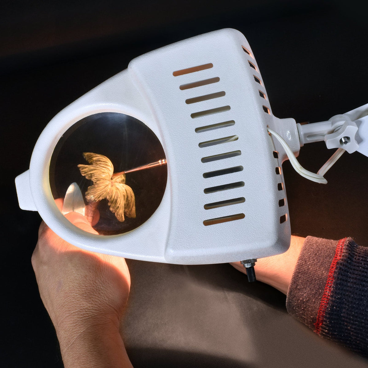 Articulated LED Lamp with Deluxe Magnifier precision light – Micro-Mark