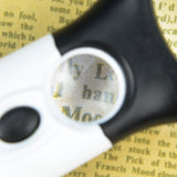 Double Lens Lighted Handheld Magnifying Glass, 45X