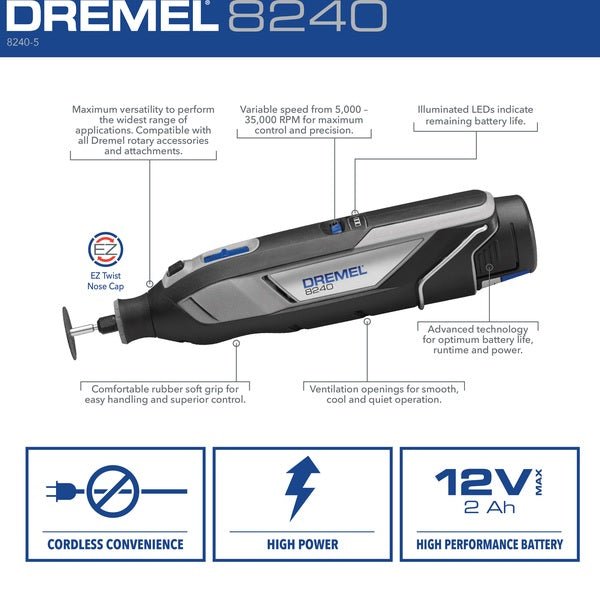 Dremel 8240 Cordless Rotary Tool - Micro - Mark Rotary Tools