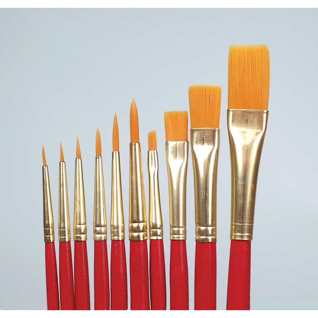 Dynasty® Fine Nylon Brushes Assortment - Set of 10 - Micro - Mark Paint Brushes