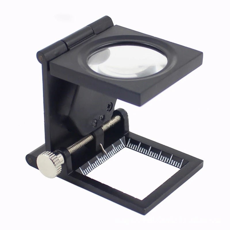 Fold - Up 10x Magnifying Lens with LED Light and Pointer