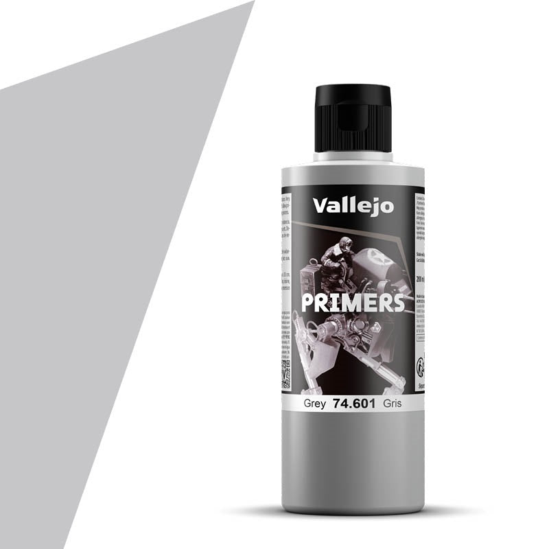 Grey Surface Primer (200 ml / 6.76 fl oz), Acrylicos Vallejo - Micro - Mark Primers