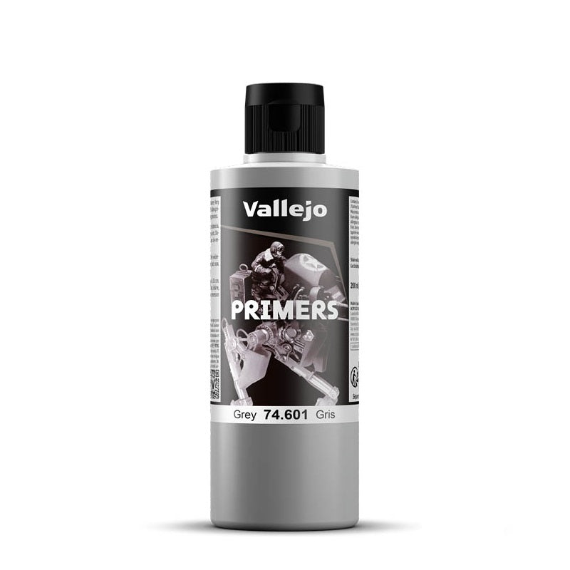 Grey Surface Primer (200 ml / 6.76 fl oz), Acrylicos Vallejo - Micro - Mark Primers