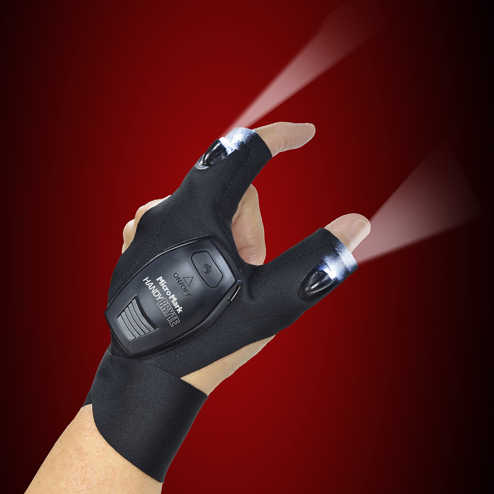 HandyBRYTE Glove-Mounted LED Light System by Micro-Mark