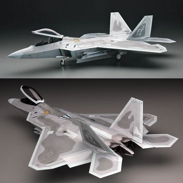 Hasegawa F - 22 Raptor "Stealth Fighter" USAF Plastic Model Kit - 1/48 Scale - Micro - Mark Scale Model Kits