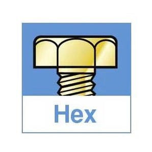 Hex Screws, 0 - 80 x 1/4" Package of 25