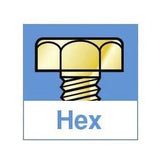 Hex Screws, 1 - 72 x 1/8" Package of 25