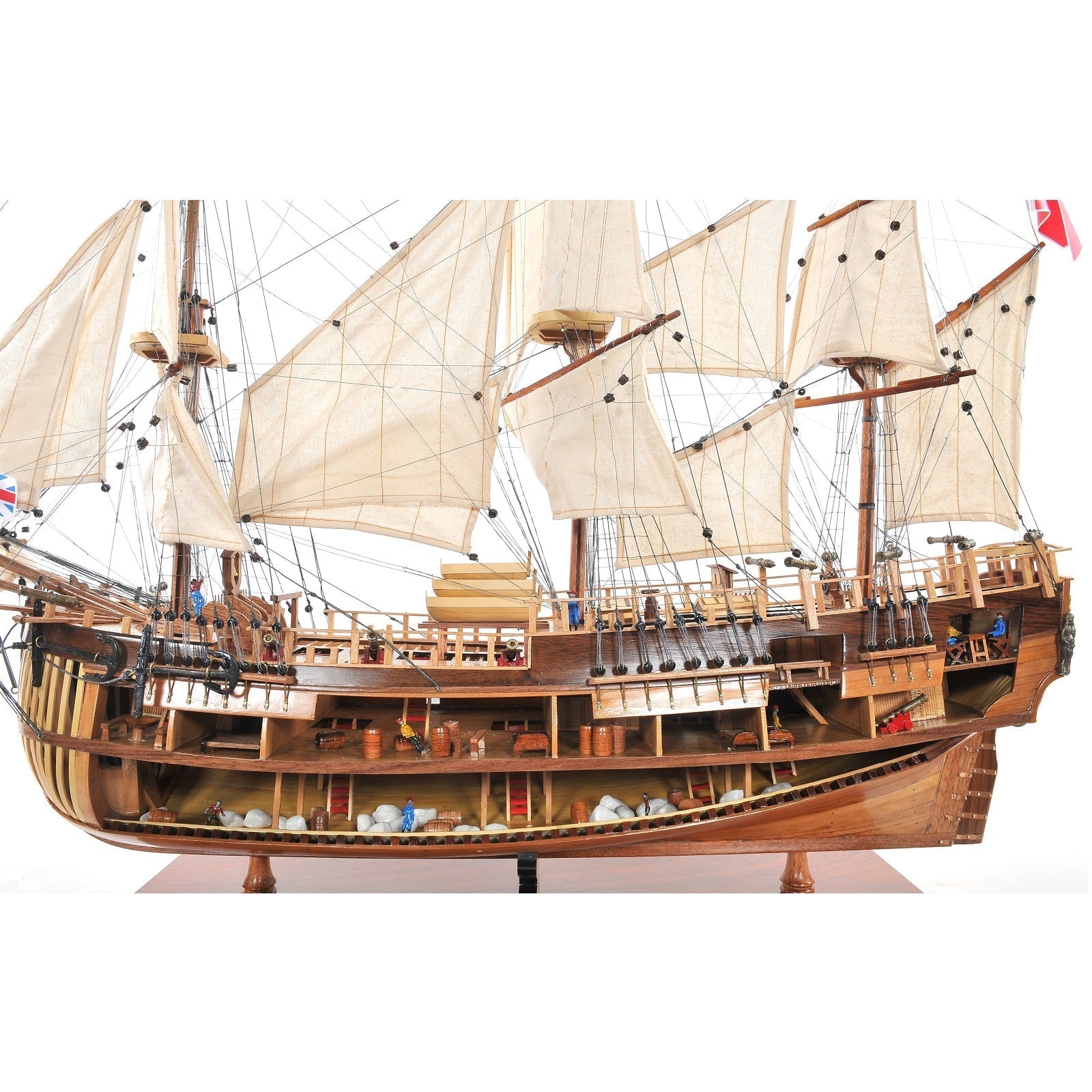 HMS Endeavour Open Hull, Fully Assembled - Micro - Mark Pre - Built