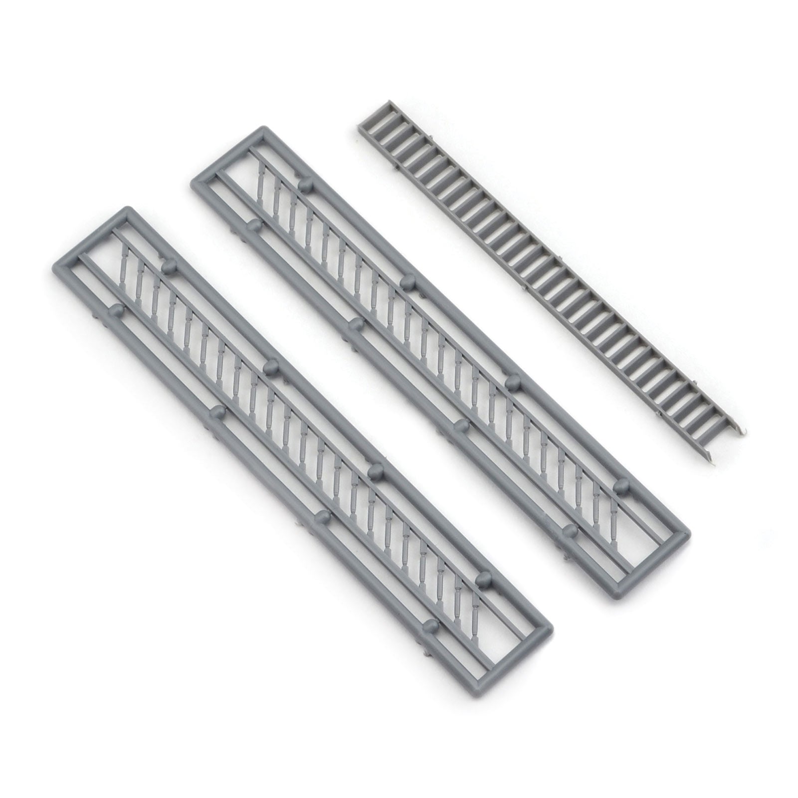 HO Scale Spindle Stair Rails and Stairs, Package of 2 Sets