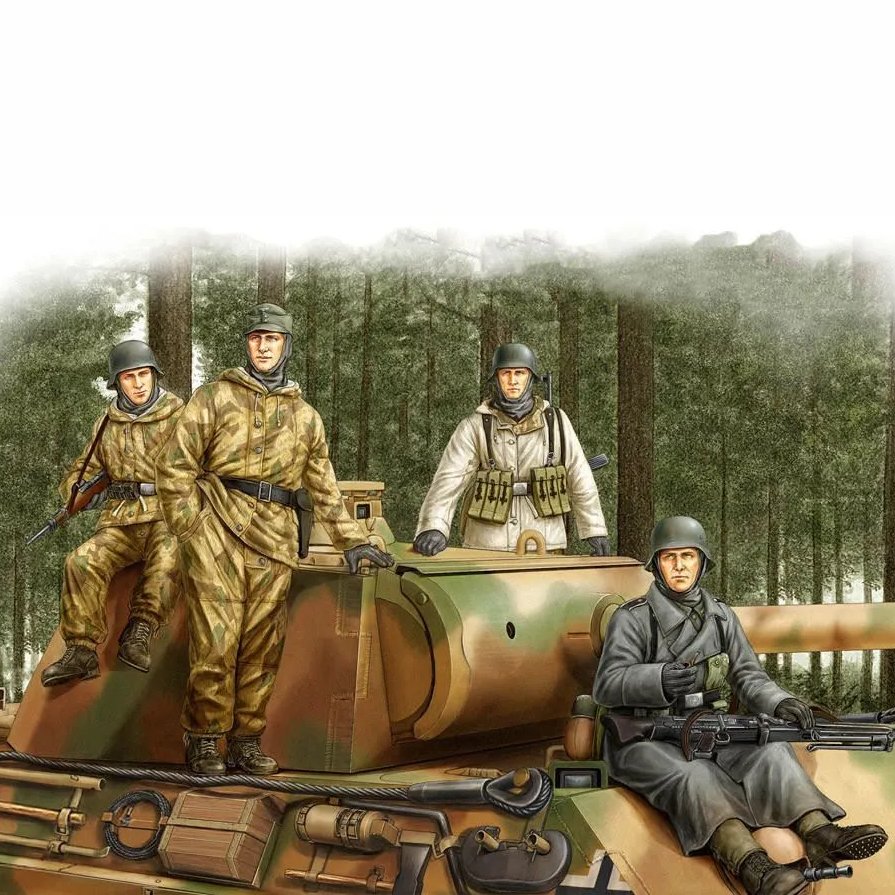 HobbyBoss German Panzer Grenadiers (Vol. 2) Plastic Figures, 1/35 Scale - Micro - Mark Figures