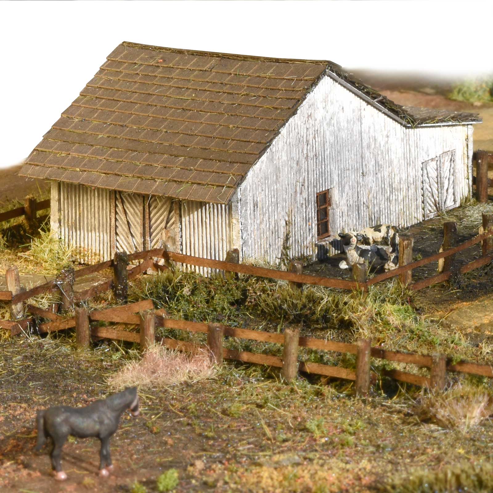 Horse Stable, N Scale, By Scientific