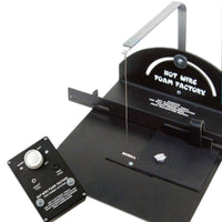 Hot wire foam cutting machine with control panel on a white background