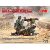 ICM German MG 08 Gunnery Team WWII Plastic Figures, 1/35 Scale