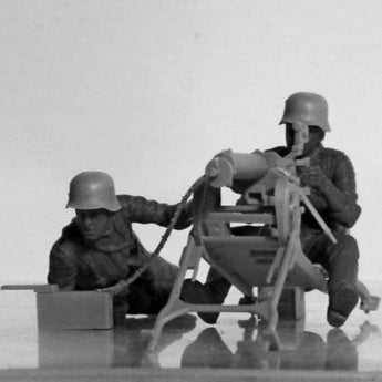 ICM German MG 08 Gunnery Team WWII Plastic Figures, 1/35 Scale