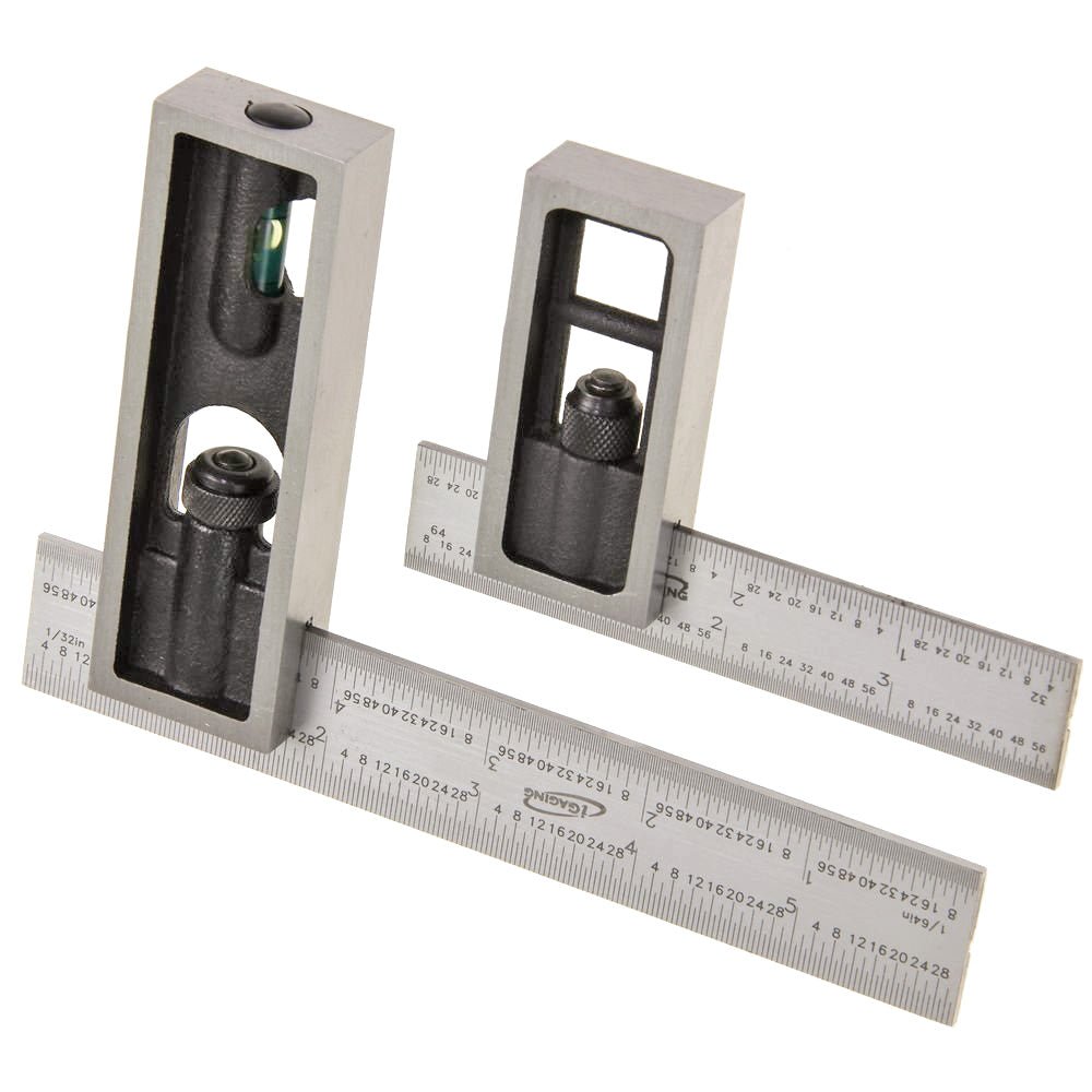iGaging Precision Double Square Set, 4" and 6", with Protective Case