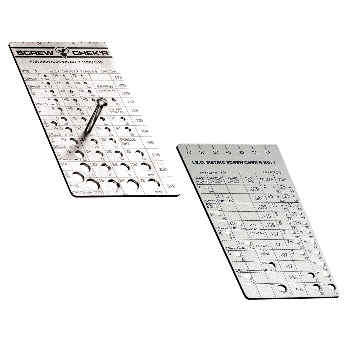 Inch And Metric Screw Check'R Set Of 2 Screw Checker – Micro-Mark