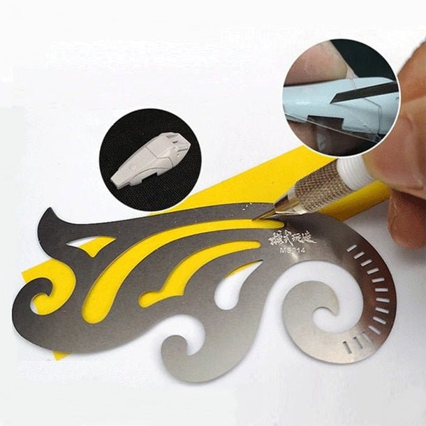 Infini Model Metal-Etched French Curve Panel Line Scribing Guide ...