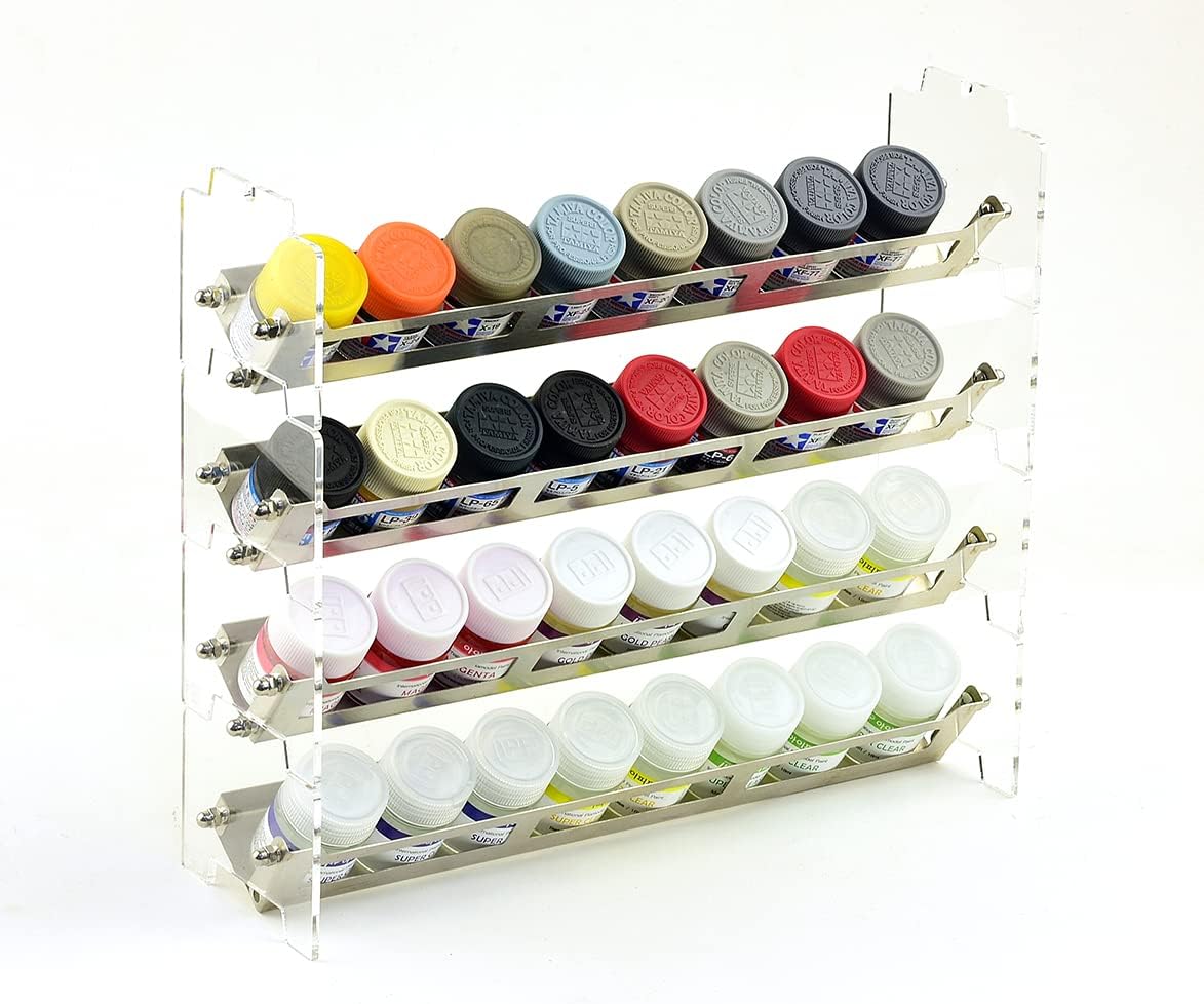 Infini Acrylic Wide Paint Rack 4 Stacks - 32 Bottles – Micro-Mark