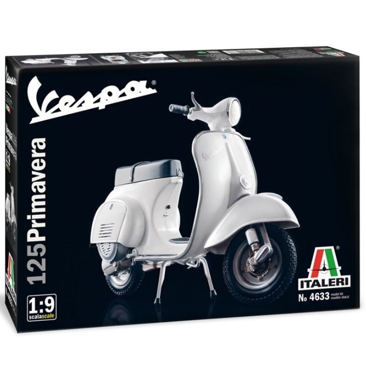 Italeri® Vespa 125 "Primavera" Scooter Plastic Model Kit, 1/9 Scale