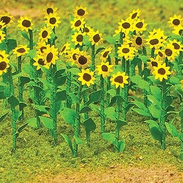 JTT Scenery Products Sunflowers 1" High, 48 Pcs