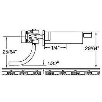 Kadee® #178 "Scale" Whisker® Metal Couplers - Medium Centerset Shank , HO Scale (2Pr)