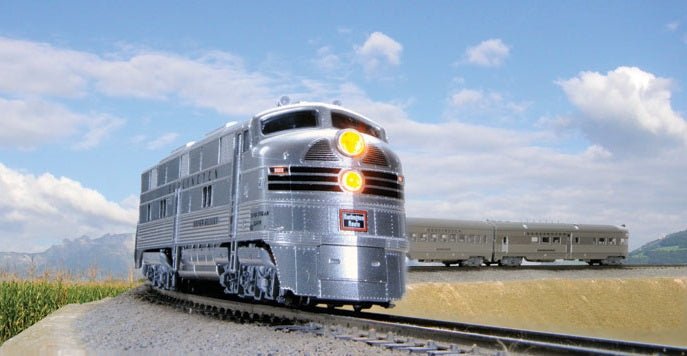 Kato USA Chicago, Burlington & Quincy "Silver Streak Zephyr" N Scale Starter Train Set - Micro - Mark Train Sets