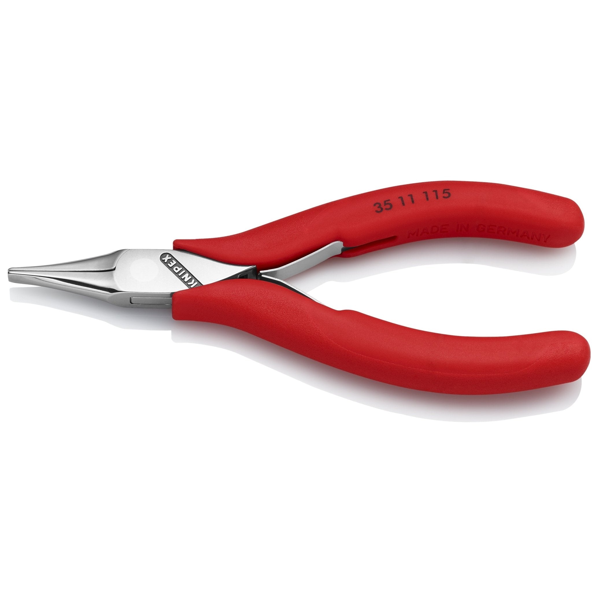 KNIPEX 4.5'' Electronics Pliers, Flat Tips with Comfort Grip