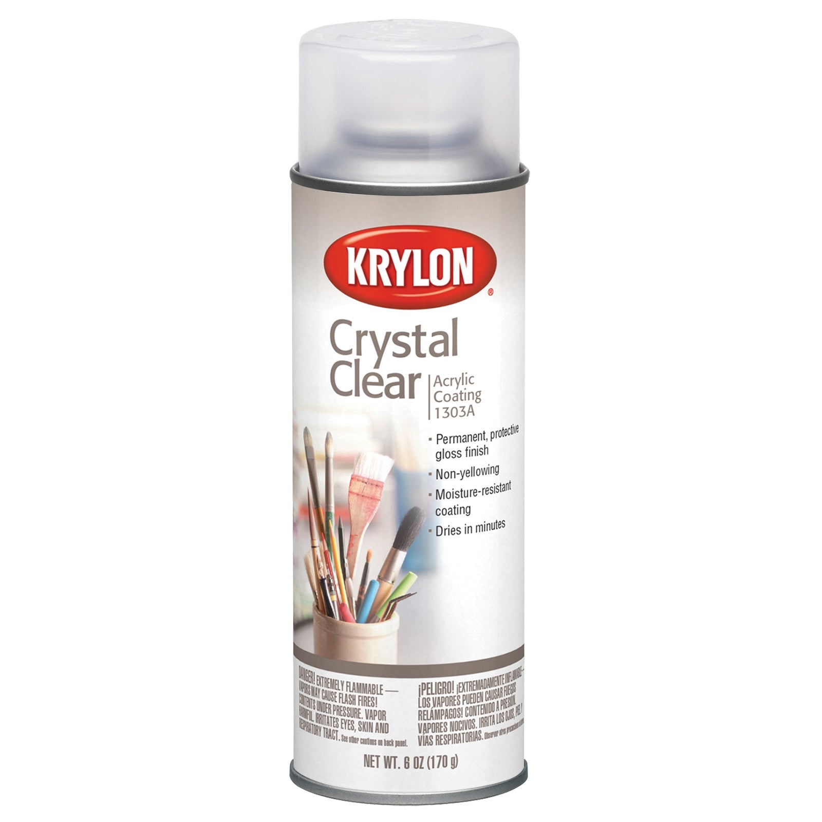 Krylon® Crystal Clear Acrylic Spray Coating, 6 oz.