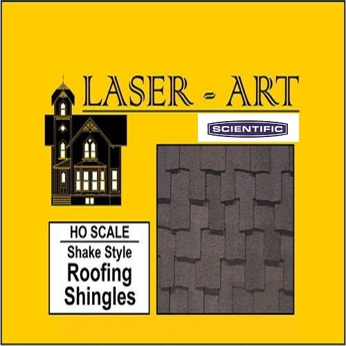 Laser Art by Scientific HO Scale Paper Roofing Shingles - Shake Style (6 pack)