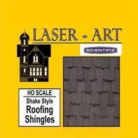 Laser Art by Scientific HO Scale Paper Roofing Shingles - Shake Style (6 pack)
