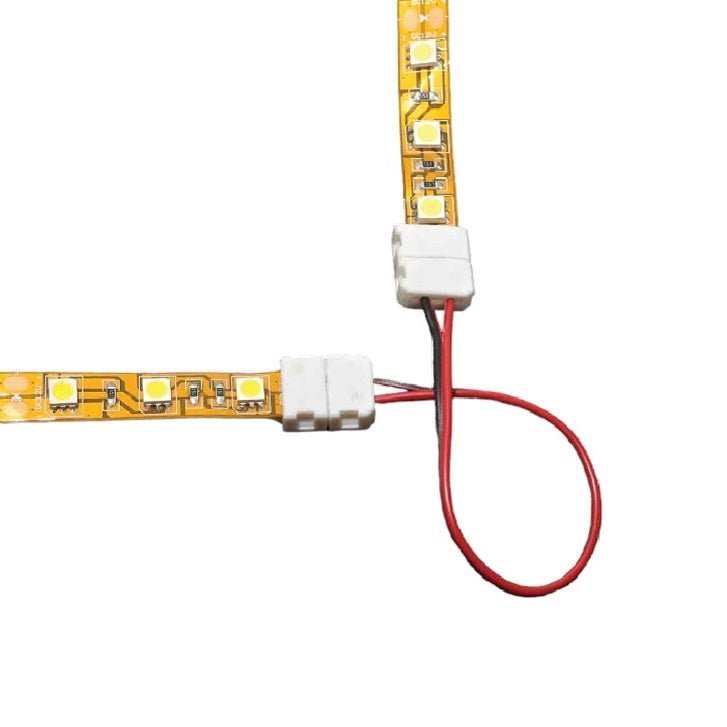 LED Strip - to - Strip Connector with 5 inch Leads Between Clips