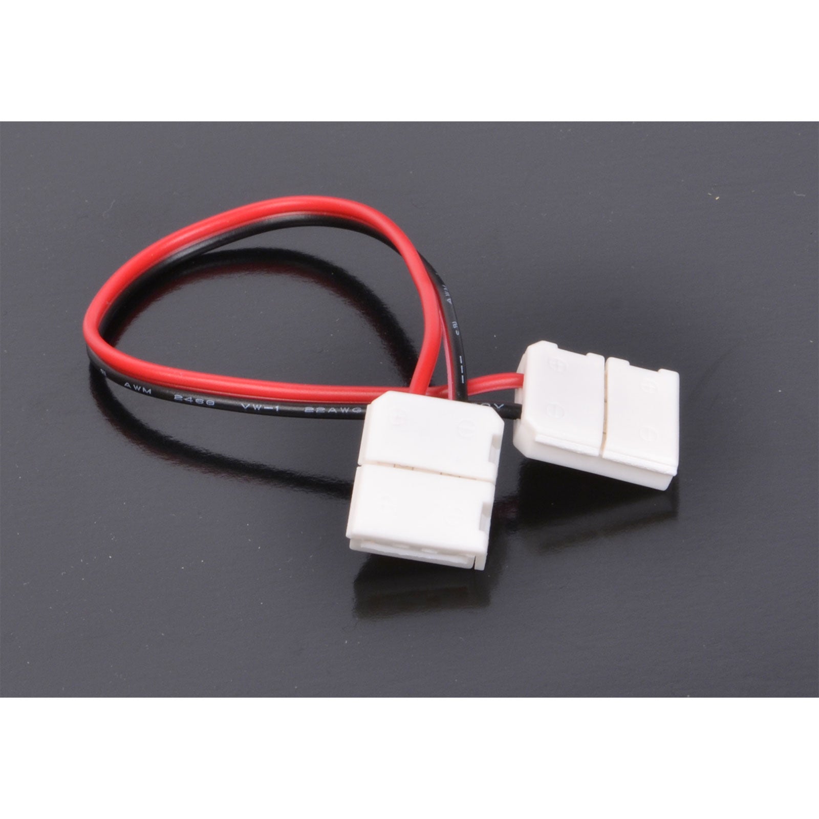 LED Strip - to - Strip Connector with 5 inch Leads Between Clips - Micro - Mark Scenery