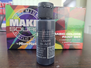 Makersource Acrylic Paint by Micro - Mark, Lamp Black, 60ml